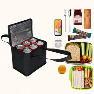 Thermal Cooler Drink Case Insulated Lunch Bag Cool Food Bag Box Beach Camping ∂ - Picture 1 of 12