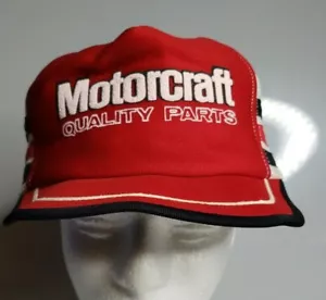 Vintage Motorcraft 3-stripe Foam Trucker Snapback Mesh Hat Cap Made in USA EUC - Picture 1 of 8