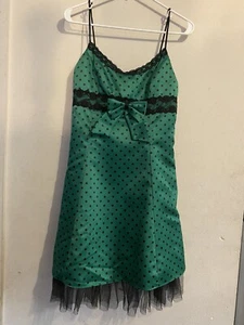 Lenovia Slip Dress Spaghetti Strap With Tulle Trim Mini Size Large Vintage, Prom - Picture 1 of 4