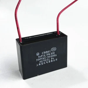 CBB61 SH 4/4.5/ 4.75/5 uF 500V.AC 500V MOTOR ARRANQUE FUNCIONAMIENTO FUNCIONAMIENTO, 2 WI - Imagen 1 de 3