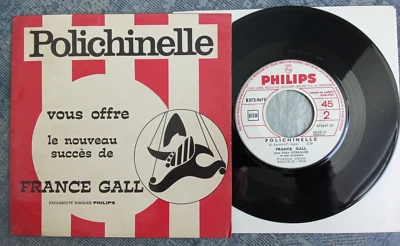 FRANCE GALL  : sp 45t promotionel 373.967 la petite/polIichinelle RAR - Photo 1/3