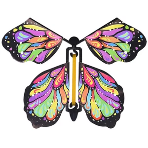 10x Magic Wind Up Flying Butterfly Powered Magic Fairy Flying Toy Surprise G _r1 - Photo 1/5
