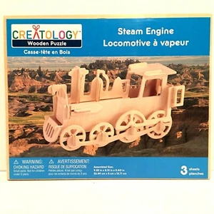 Puzzle in legno Creatology, nuovo, sigillato, locomotiva a vapore, 3D - Foto 1 di 2