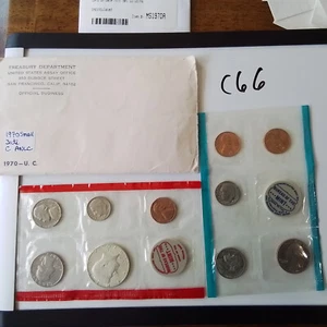 1970 Uncirculated Philadelphia and Denver 10 Coin Mint Set w/Original Packaging - Picture 1 of 1