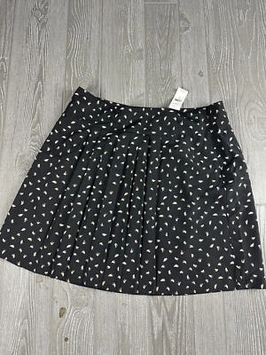 Falda para mujer Ann Taylor Loft negra plisada forrada talla 10 cremallera lateral nueva con etiquetas Foto 1 de 4