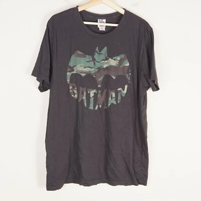 Junk Food Batman Camo Print Brown Short Sleeve Cotton T Shirt Mens Sz XL - Image 1 of 4