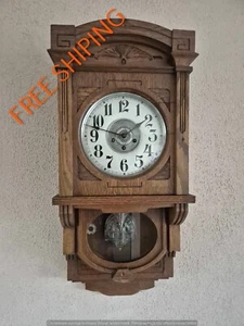 Junghans  107 years old Westminster chime wall clock ( 0689 ) - Picture 1 of 15