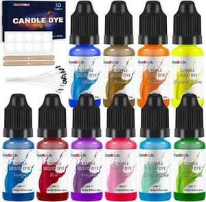 Candle Wax Colour - 10 Colours Liquid Candle Wax Dye for Candle Making - Highly - Picture 1 of 7