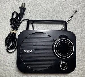 Jensen Portable AM / FM Radio MR-550 Aux Input Black TESTED - Picture 1 of 10