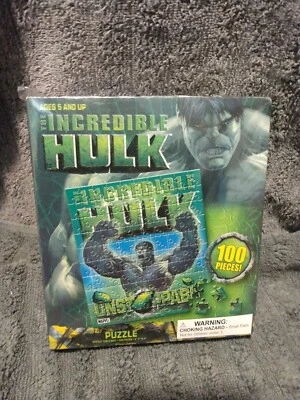 2009 Marvel, The Incredible Hulk the movie, 100 Piece Puzzle, NEW SEALED 9×10" - Image 1 of 4
