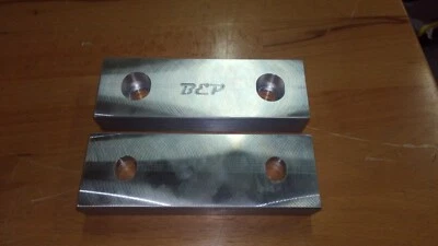 BEP 6 x 2 x 1" Reversible Aluminum Machined Soft Jaws for 6" Kurt Vises (2 JAWS)