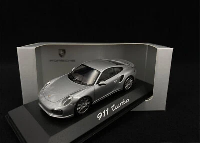 PORSCHE 911 991 TURBO COUPE 2013 SILVER MINICHAMPS WAP0203660E 1/43 METAL - Photo 1/4