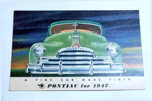 Vintage Postkarte ""PONTIAC für 1947" NEUWERTIG unbenutzt Vollfarbe - Bild 1 von 2