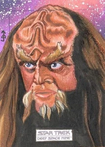 2018 Deep Space Nine Heroes & Villains Gowron By Louise Draper Sketch Card RARE! - Picture 1 of 1