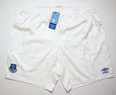 BNWT EVERTON 2015/2016 HOME FOOTBALL SOCCER SHORTS NEW WHITE UMBRO MENS 3XL XXXL Cover