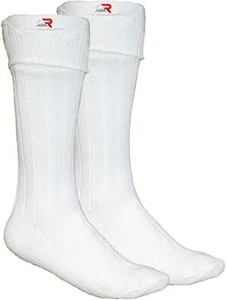 Men's  Scottish Irish Kilt Hose Socks White Size Large Sporrans Flashes New AAR  - Picture 1 of 2