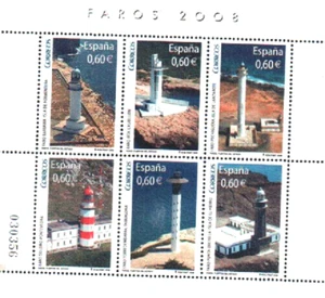 Hoja bloque Faros 2008 ** Edifil 4430 MNH - Imagen 1 de 1