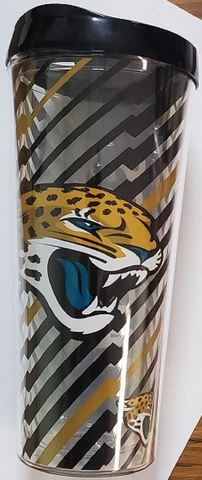 Jacksonville Jaguars 22oz Striped Travel Tumbler - NFL Cover