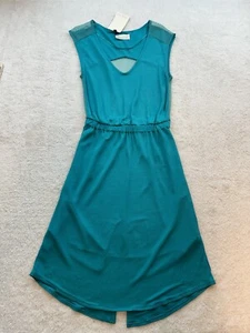 Zara Collection Women & Basic T-Shirts Dress See-Through Mesh Back Turquoise Sma - Picture 1 of 18