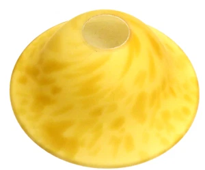 9" Vianne Cased Amber Cloud Glass Shade-Framburg Fin De Siecle Lighting Fixtures - Picture 1 of 4