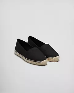 100% Authentic Prada Cotton Drill Espadrilles Black UK 10 EU 44 New RRP £650 - Picture 1 of 7