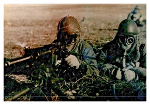 WWl Japanese Soldiers in Action Military Gas Masks in Uniform Vintage Photo - Picture 1 of 3