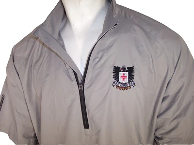 Chaqueta de Golf Sun Mountain Wind Grande Gris Poli Empaquetable 1/4 Cremallera Laval-Sur-Le-Lac Foto 1 de 4