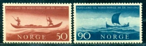 1963 Postal Service,Riverboat,Sailing boat from Nordland,Norway,Mi.494,MNH - Picture 1 of 1