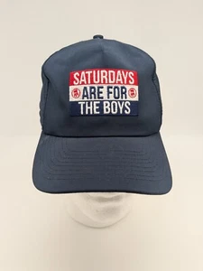 Barstool “Saturdays Are For The Boys” Navy Adjustable Snapback Rope Golf Hat - Picture 1 of 6