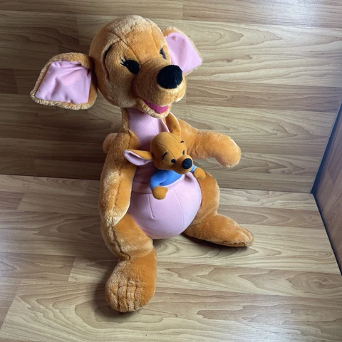 Disney Pooh Jumbo Kanga and Roo 21" Large Plush Stuffed Kangaroo Toy Mattel RARE Cover