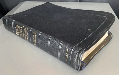 Holy Bible New Analytical Indexed Edition Dickson KJV Moroccan Leather 1966 - Image 1 of 4