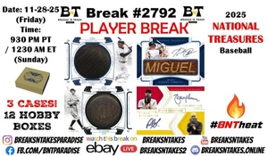 PEE WEE REESE 2025 National Treasures Baseball Hobby 3 CASE 12 BOX Break #2792 - Picture 1 of 1