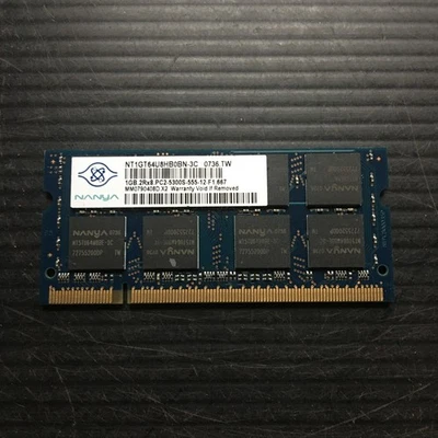 Nanya 1GB 2Rx8 PC2-5300S-555-12-F1.667 DDR2 SO-DIMM NT1GT64U8HB0BN-3C Laptop RAM - Image 1 of 3