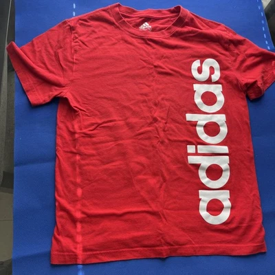 Adidas Boys Red/white Short Sleeve Size 8 Small Lot D - Image 1 of 4