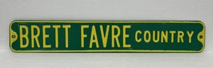 NFL Packers Brett Favre Country Heavy Duty Steel Embossed 6" x 36" Street Sign - Picture 1 of 7