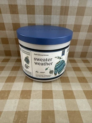 Bath & Body Works White Barn SWEATER WEATHER 3-Wick 14.5Oz Scented Candle - Image 1 of 4