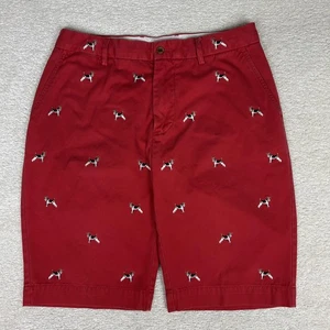 Pantalones Cortos Polo Ralph Lauren Para Hombre 32 Rojo Bordado Perro Schnauzer Estampado Completo - Imagen 1 de 15