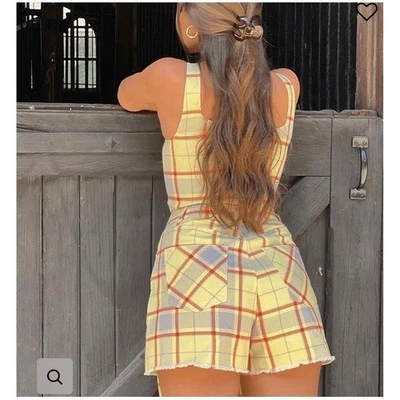 WeWoreWhat Boyfriend Plaid Short Garden Glade sz 26 NWT - Image 1 of 4