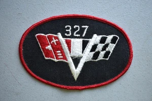 Chevrolet 327 Racing Flags Vintage Embroidered Chevy Race Car Auto PATCH - Picture 1 of 3