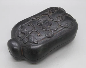 Fine Old Antique Chinese Scholar's Ink Stone Hardwood Wood Box w/Butterfly Zitan - Picture 1 of 12