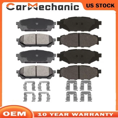 Front & Rear Ceramic Brake Pads for Subaru 2009-10 Forester 08-11 Impreza IN A15 - Image 1 of 4