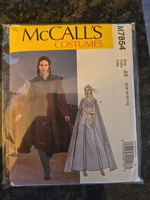 McCall's Costume Pattern M7854 Misses' Size 6-14 Dress Cloak Steampunk UC - Image 1 of 2