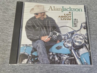 Vintage Alan Jackson CD A Lot About Livin' Country 1992 Arista Chattahoochee Foto 1 de 3