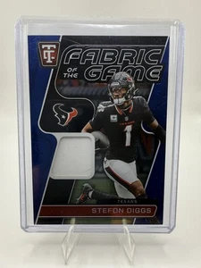 Parche de tela del juego Stefon Diggs 2024 Panini totalmente certificado/75 Texans - Imagen 1 de 2