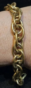 Classic TRIFARI Gold Plated Oval Link Bracelet - Picture 1 of 3