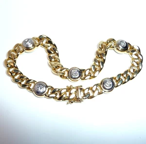 Armband 750 Gold Gelbgold 0.75 ct Brillanten 20 cm 35,1 g Panzerarmband - Bild 1 von 10
