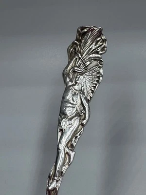 Cuchara antigua de plata esterlina jefe indio nativo americano Greencastle Missouri Foto 1 de 4