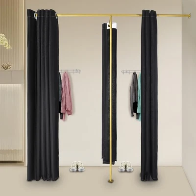 Privacy Changing Room 服装店角落适用于两个 F 形带衣架 — 第 1/4 张图片