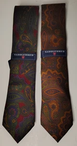 SaddleBred 100% Silk tie (lot if 2) - Picture 1 of 4