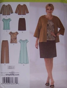 women's plus New Spring TOP PANTS JACKET pattern 22-28 W skirt dress feminine - Picture 1 of 1